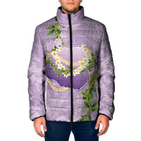 Hawaii Kauai Island Flowers Lei Padded Jacket Mokihana Lei