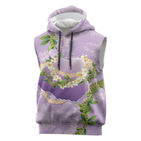 Hawaii Kauai Island Flowers Lei Sleeveless Hoodie Mokihana Lei