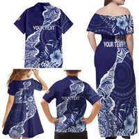 Fiji Queen Victoria School Personalised Family Matching Off Shoulder Maxi Dress and Hawaiian Shirt Masi Tapa Torn Style