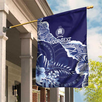 Fiji Queen Victoria School Personalised Garden Flag Masi Tapa Torn Style