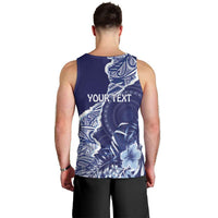 Fiji Queen Victoria School Personalised Men Tank Top Masi Tapa Torn Style LT7 - Polynesian Pride