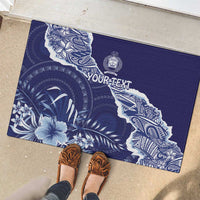Fiji Queen Victoria School Personalised Rubber Doormat Masi Tapa Torn Style LT7 - Polynesian Pride