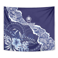 Fiji Queen Victoria School Personalised Tapestry Masi Tapa Torn Style LT7 - Polynesian Pride