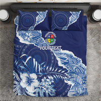 Fiji Lelean Memorial School Personalised Bedding Set Korodredre Davuilevu Masi Mix Style LT7 Blue - Polynesian Pride