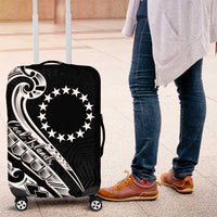 Kia Orana Cook Islands Luggage Cover Kerekere Plumeria Tropical Waves - Polynesian Pride
