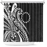 Kia Orana Cook Islands Shower Curtain Kerekere Plumeria Tropical Waves - Polynesian Pride
