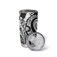 Kia Orana Cook Islands Tumbler Cup Kerekere Plumeria Tropical Waves - Polynesian Pride