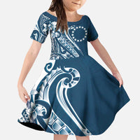 Kia Orana Cook Islands Family Matching Mermaid Dress and Hawaiian Shirt Auika Plumeria Tropical Waves - Polynesian Pride