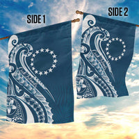 Kia Orana Cook Islands Garden Flag Auika Plumeria Tropical Waves - Polynesian Pride
