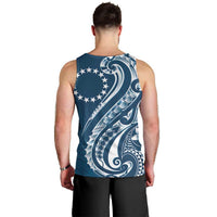 Kia Orana Cook Islands Men Tank Top Auika Plumeria Tropical Waves - Polynesian Pride