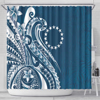 Kia Orana Cook Islands Shower Curtain Auika Plumeria Tropical Waves - Polynesian Pride