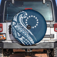 Kia Orana Cook Islands Spare Tire Cover Auika Plumeria Tropical Waves - Polynesian Pride
