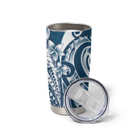 Kia Orana Cook Islands Tumbler Cup Auika Plumeria Tropical Waves - Polynesian Pride