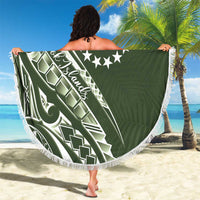 Kia Orana Cook Islands Beach Blanket Matie Plumeria Tropical Waves - Polynesian Pride