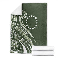 Kia Orana Cook Islands Blanket Matie Plumeria Tropical Waves - Polynesian Pride