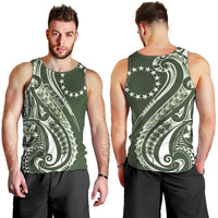 Kia Orana Cook Islands Men Tank Top Matie Plumeria Tropical Waves - Polynesian Pride