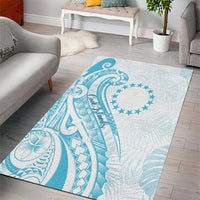 Kia Orana Cook Islands Area Rug Moana Plumeria Tropical Waves - Polynesian Pride