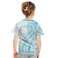 Kia Orana Cook Islands Kid T Shirt Moana Plumeria Tropical Waves - Polynesian Pride