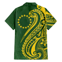 Kia Orana Cook Islands Family Matching Short Sleeve Bodycon Dress and Hawaiian Shirt Plumeria Tropical Waves - Polynesian Pride