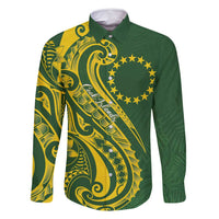 Kia Orana Cook Islands Family Matching Tank Maxi Dress and Hawaiian Shirt Plumeria Tropical Waves - Polynesian Pride