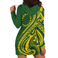 Kia Orana Cook Islands Hoodie Dress Plumeria Tropical Waves - Polynesian Pride