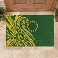 Kia Orana Cook Islands Rubber Doormat Plumeria Tropical Waves - Polynesian Pride