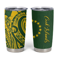 Kia Orana Cook Islands Tumbler Cup Plumeria Tropical Waves - Polynesian Pride
