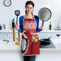 Mate Ma'a Tonga Rugby Kupesi Motifs Apron Red Waves LT7 - Polynesian Pride