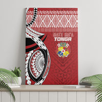 Mate Ma'a Tonga Rugby Kupesi Motifs Canvas Wall Art Red Waves LT7 - Polynesian Pride