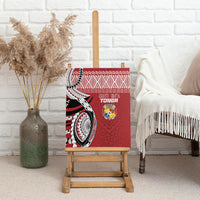 Mate Ma'a Tonga Rugby Kupesi Motifs Canvas Wall Art Red Waves LT7 - Polynesian Pride