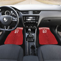 Mate Ma'a Tonga Rugby Custom Kupesi Motifs Car Mats Red Waves LT7 Set 2pcs - Front Red - Polynesian Pride