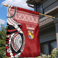 Mate Ma'a Tonga Rugby Kupesi Motifs Garden Flag Red Waves LT7 - Polynesian Pride