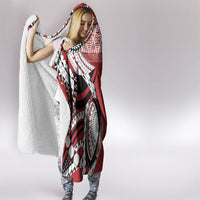 Mate Ma'a Tonga Rugby Kupesi Motifs Hooded Blanket Red Waves LT7 - Polynesian Pride