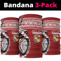 Mate Ma'a Tonga Rugby Kupesi Motifs Neck Gaiter Red Waves LT7 package One Size: 25*50cm Red - Polynesian Pride