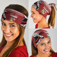 Mate Ma'a Tonga Rugby Kupesi Motifs Neck Gaiter Red Waves LT7 - Polynesian Pride