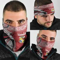 Mate Ma'a Tonga Rugby Kupesi Motifs Neck Gaiter Red Waves LT7 - Polynesian Pride