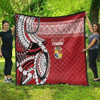 Mate Ma'a Tonga Rugby Kupesi Motifs Quilt Red Waves LT7 - Polynesian Pride
