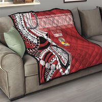 Mate Ma'a Tonga Rugby Kupesi Motifs Quilt Red Waves LT7 - Polynesian Pride