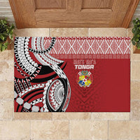 Mate Ma'a Tonga Rugby Kupesi Motifs Rubber Doormat Red Waves LT7 Red - Polynesian Pride