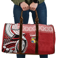 Mate Ma'a Tonga Rugby Kupesi Motifs Travel Bag Red Waves LT7 Red - Polynesian Pride