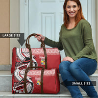 Mate Ma'a Tonga Rugby Kupesi Motifs Travel Bag Red Waves LT7 - Polynesian Pride