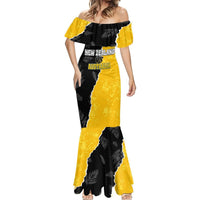 Australia Rugby Mix New Zealands Rugby Mermaid Dress Wallabies Versus Silver Fern Sporty Basic LT7 - Polynesian Pride