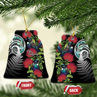 Meri Kirihimete New Zealand Ceramic Ornament Tui on Pohutukawa