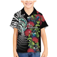 Meri Kirihimete New Zealand Family Matching Mermaid Dress and Hawaiian Shirt Tui on Pohutukawa