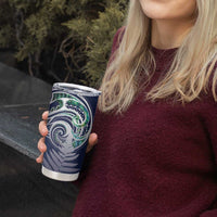 Meri Kirihimete New Zealand Tumbler Cup Tui on Pohutukawa - Blue Ver