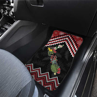 New Zealand Christmas Taniko Poutama Car Mats Flora Map with Birds - Polynesian Pride