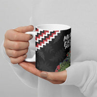 New Zealand Christmas Taniko Poutama Ceramic Mug Flora Map with Birds LT7 - Polynesian Pride