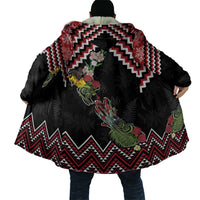 New Zealand Christmas Taniko Poutama Cloak Flora Map with Birds LT7 - Polynesian Pride