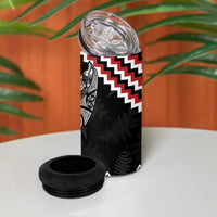 New Zealand Christmas Taniko Poutama 4 in 1 Can Cooler Tumbler Mountainscape Maori Fern LT7 - Polynesian Pride
