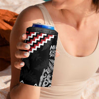 New Zealand Christmas Taniko Poutama 4 in 1 Can Cooler Tumbler Mountainscape Maori Fern LT7 - Polynesian Pride